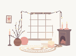 Soft Lighting and Candles Hygge Scene