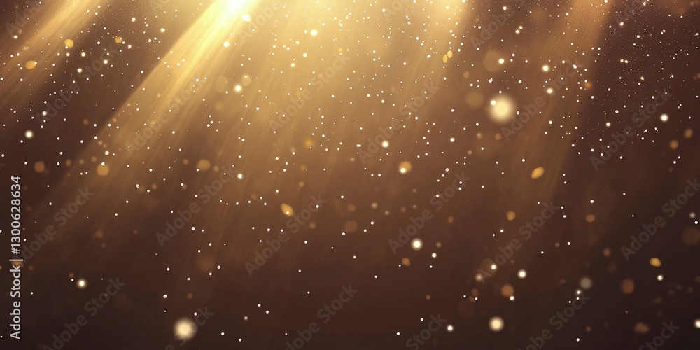 Poster stage with golden light spotlights shining down from the top left corner of the screen to illuminate