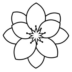 sakura flower icon-white background 