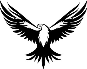 Obraz premium Eagle - Black and White Isolated Icon - Vector illustration