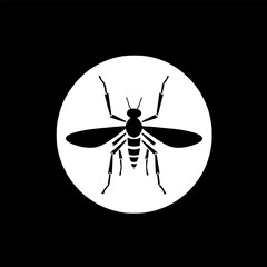 Mosquito | Minimalist and Simple Silhouette - Vector illustration