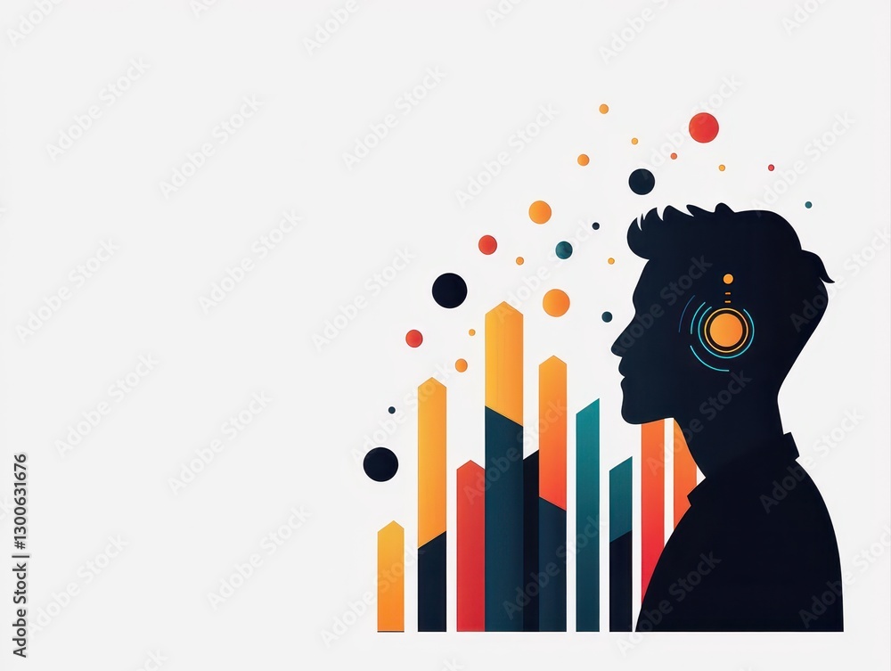 Aufkleber ai and consumer behavior innovation consumer preferences. a dynamic infographic showcasing the impac