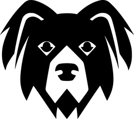 Dog | Black and White Vector illustration