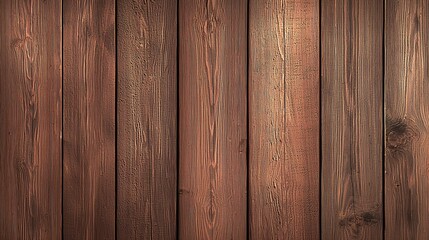 Obraz premium smooth wooden wall featuring long vertical planks, each showcasing unique wood grain patterns, subtly lit with minimal light overhead that accentuates the natural texture. wooden texture, grain 