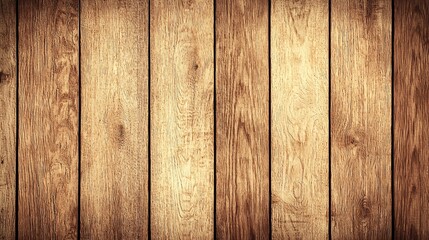 Fototapeta premium smooth wooden wall made of long vertical boards, displaying the wood's natural grain and warm tones, with soft light casting gentle shadows across the surface. smooth wooden wall, vertical boards, 