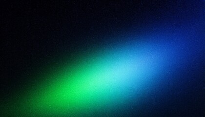 Obraz premium Blue green glowing grainy gradient on dark noise texture background black backdrop banner header poster copy space
