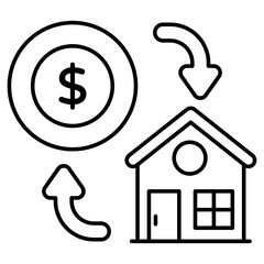 Trendy vector design of home payment