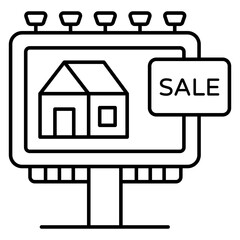 Premium download icon of sale board