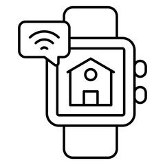 Trendy vector design of property smartwatch