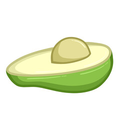 Avocado cartoon illustration