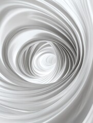 Obraz premium Abstract monochrome tunnel of swirling curves and graceful shapes
