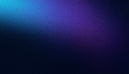 Obraz premium Dark grainy background, glowing blue purple black gradient, noise texture banner poster header design