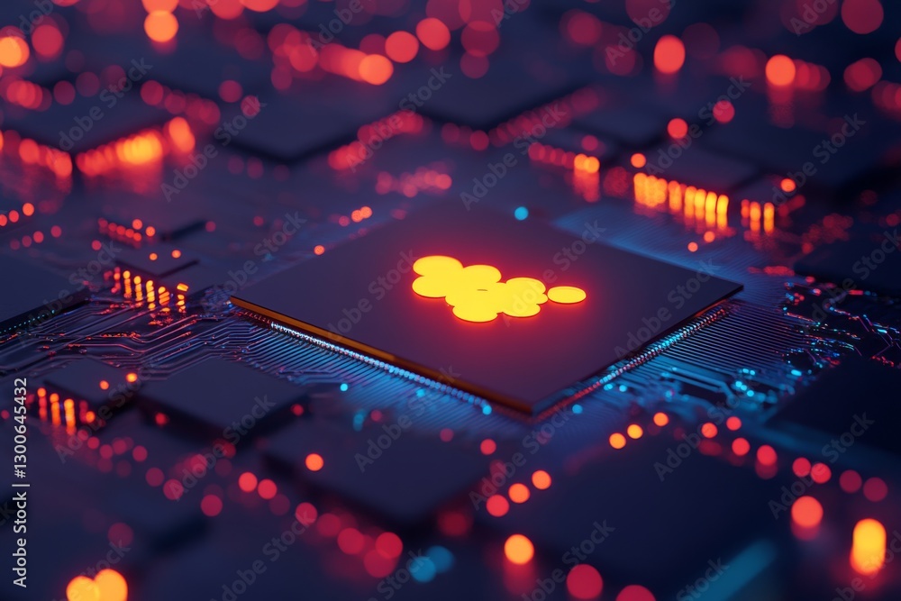 Poster Conceptual close-up showcases abstract digital elements highlighting the significance of secure cloud systems in today's cybersecurity landscape