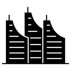 Modern design icon of commercial building
