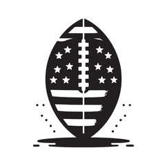 American football vector silhouette SH
