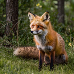 Fototapeta premium red fox vulpes