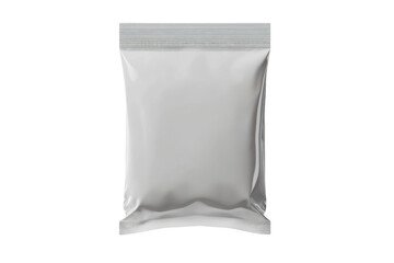 Isolated pouch packaging with a transparent background presents a close-up view of a sealed plastic bag with a zipper