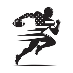 American football vector silhouette SH
