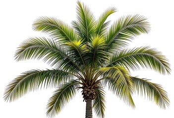 Tropical palm tree, cut out