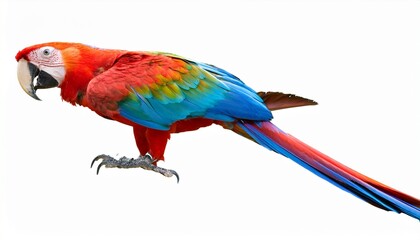 Obraz premium beautyful macaw bird isolated on white background clipping path