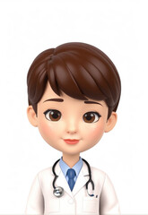 Fototapeta premium Flat doctors in the medical industry do not need to cut out materials