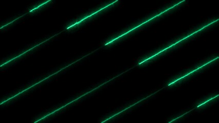 Animation bright neon turquoise color electric lines 4k illustration black background.