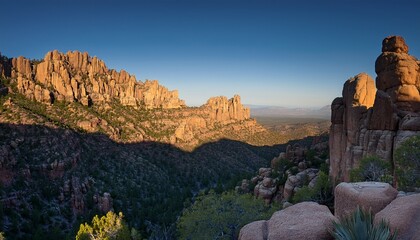 early morning light on the chiricahua mountains cave creek canyon southeastern arizona