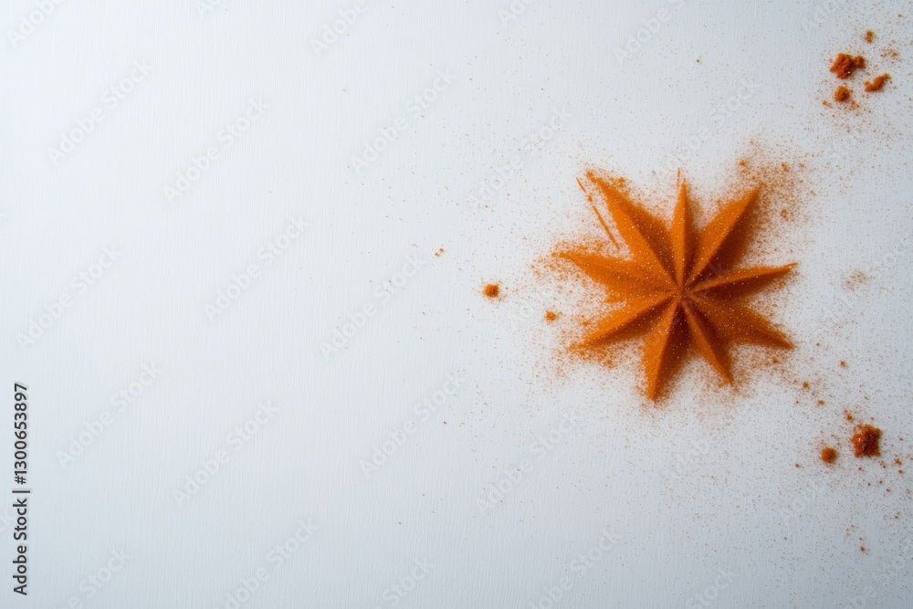Aufkleber a large, textured gold star rests centrally on a smooth white surface, accented by soft golden spark