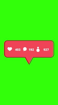Social media followers and likes growing animation with a real time counter effect, numbers increase quickly, representing success, influence, and engagement, 4k verticle video, social media counter