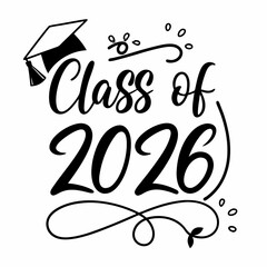 Class of 2026 Digital Sticker for Merch & Invitations