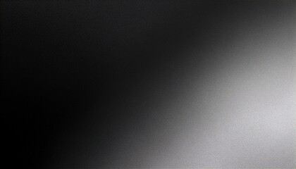 Obraz premium Grainy gradient background dark black white gray monochrome noise texture website header backdrop design