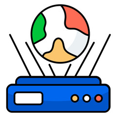 Trendy vector design of hologram, flat editable icon