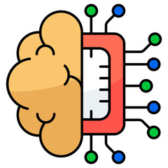 Modern design icon of artificial brain