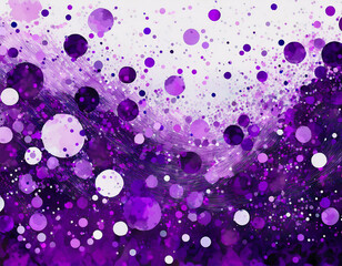wide purple glitter confetti on white background abstract purple splash on canvas art design illustration violet dark decoration pattern abstract background with bubbles background art