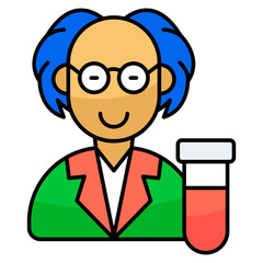 Premium download icon of scientist