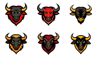 Naklejka premium African Buffalo head mascot logo design vector