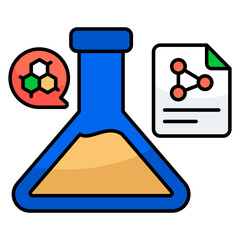 An editable design icon of chemical flask