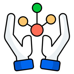 Modern design icon of topology