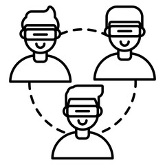 An icon design of team isolated on white background