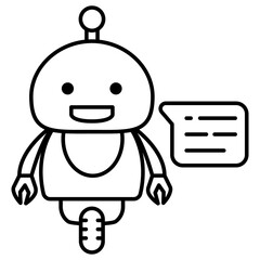 A colored design icon of robot