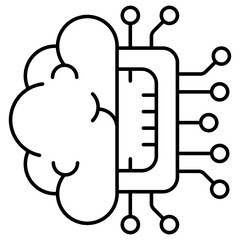 Modern design icon of artificial brain