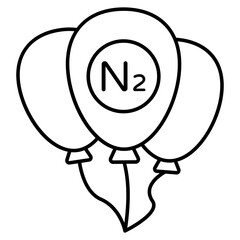 Perfect design icon of nitrogen balloons