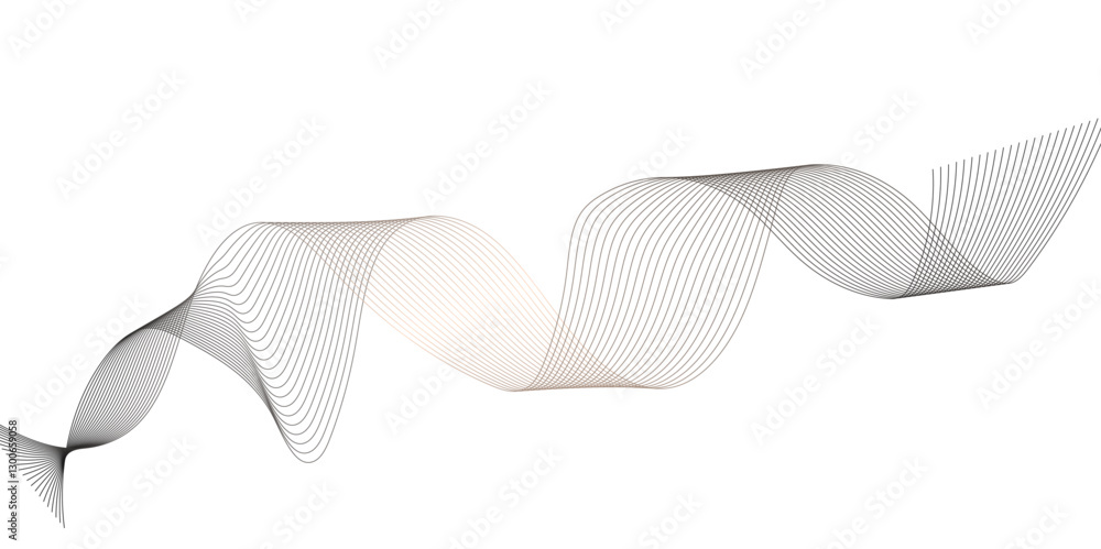 Aufkleber abstract wavy grey stream element for design on transparent background isolated.lines wave light fut
