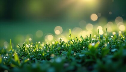 Obraz premium Dew-kissed crystal formations glisten in morning light, shine, landscape element