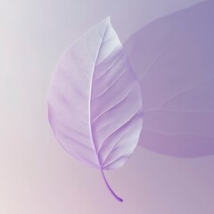 Serene Lavender Leaf Minimalist Botanical Abstract