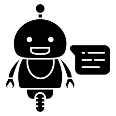 A colored design icon of robot