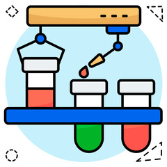 A unique design icon of test tubes