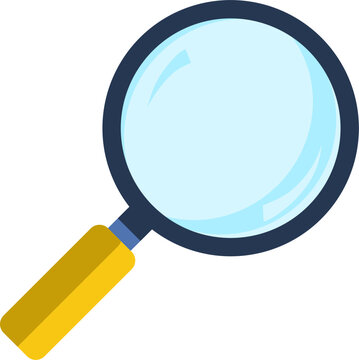 Magnifying glass icon, zoom tool loupe scrutiny lens optical microscope, inspection symbol, search or analytic, vector illustration, magnifier icon isolated on a white background.