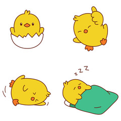 Cute and adorable chick illustration