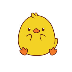 Cute and adorable chick illustration